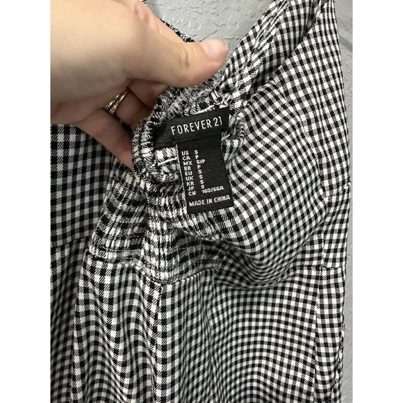 Forever 21 Size Small‎ Gingham Black And White Romper/Jumpsuit - Picture 5 of 5